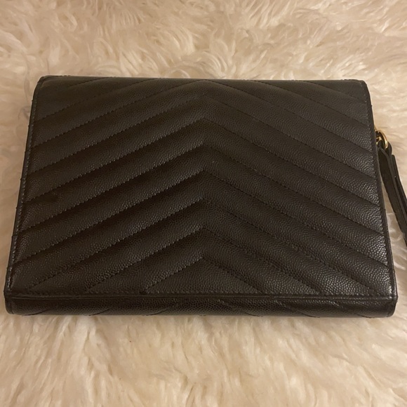 YSL Matelasse Flap Pouch Wristlet/Clutch - Picture 5 of 14